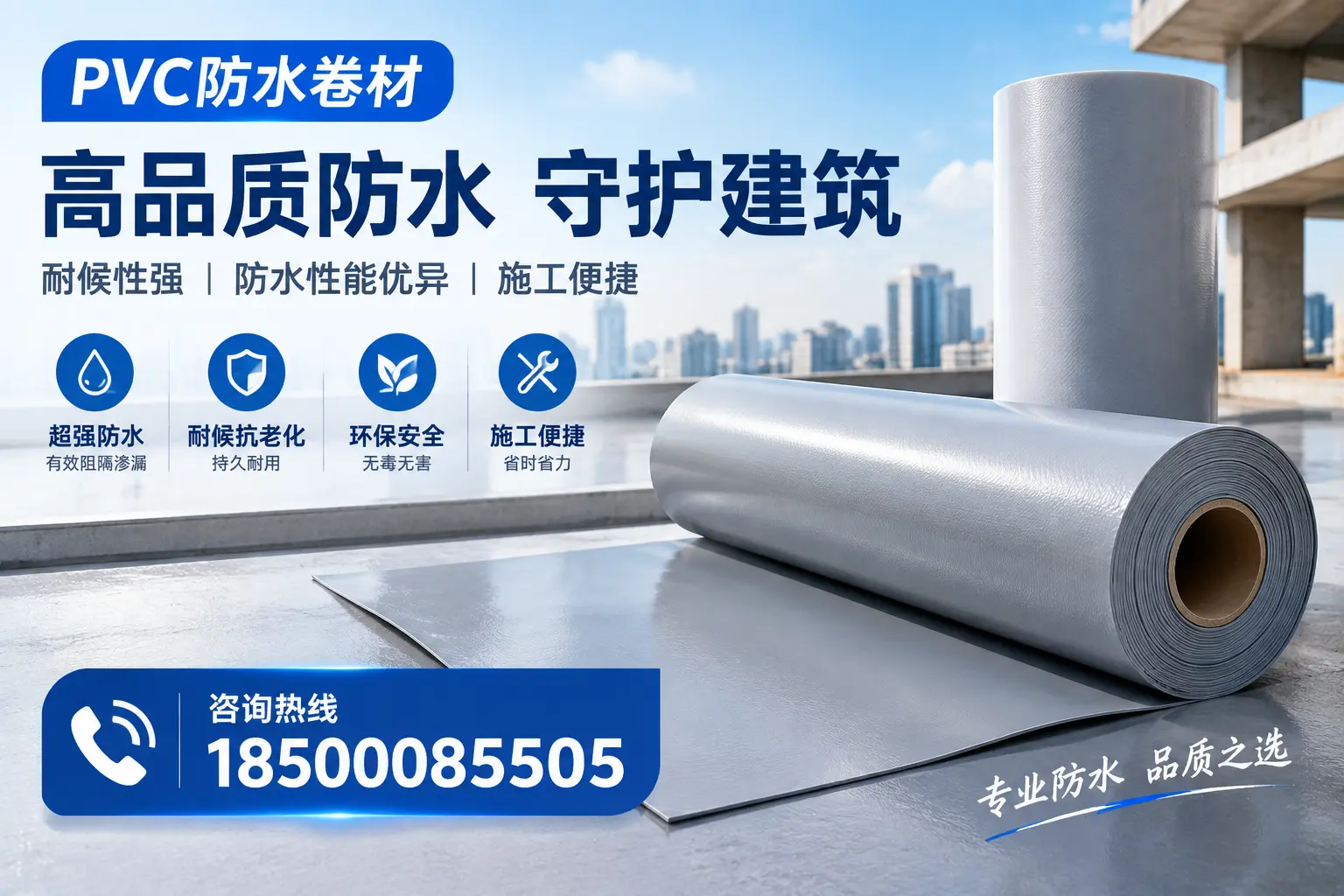 PVC防水卷材的防水效果评测，适合昆明的科学依据